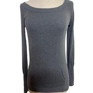 BCBGMaxAzria Charcoal Crew Neck Sweater